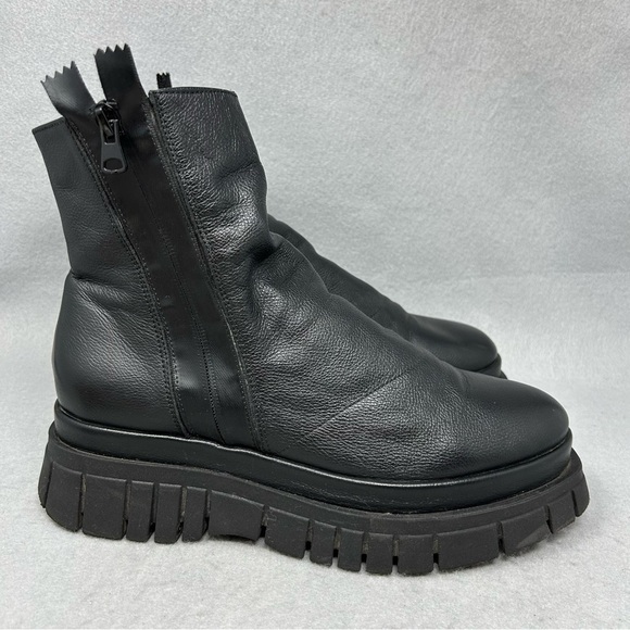 ALL BLACK Lester Lugg Leather Bootie Women's Boot, Women’s Size US 9.5/EU 40 - Picture 2 of 13